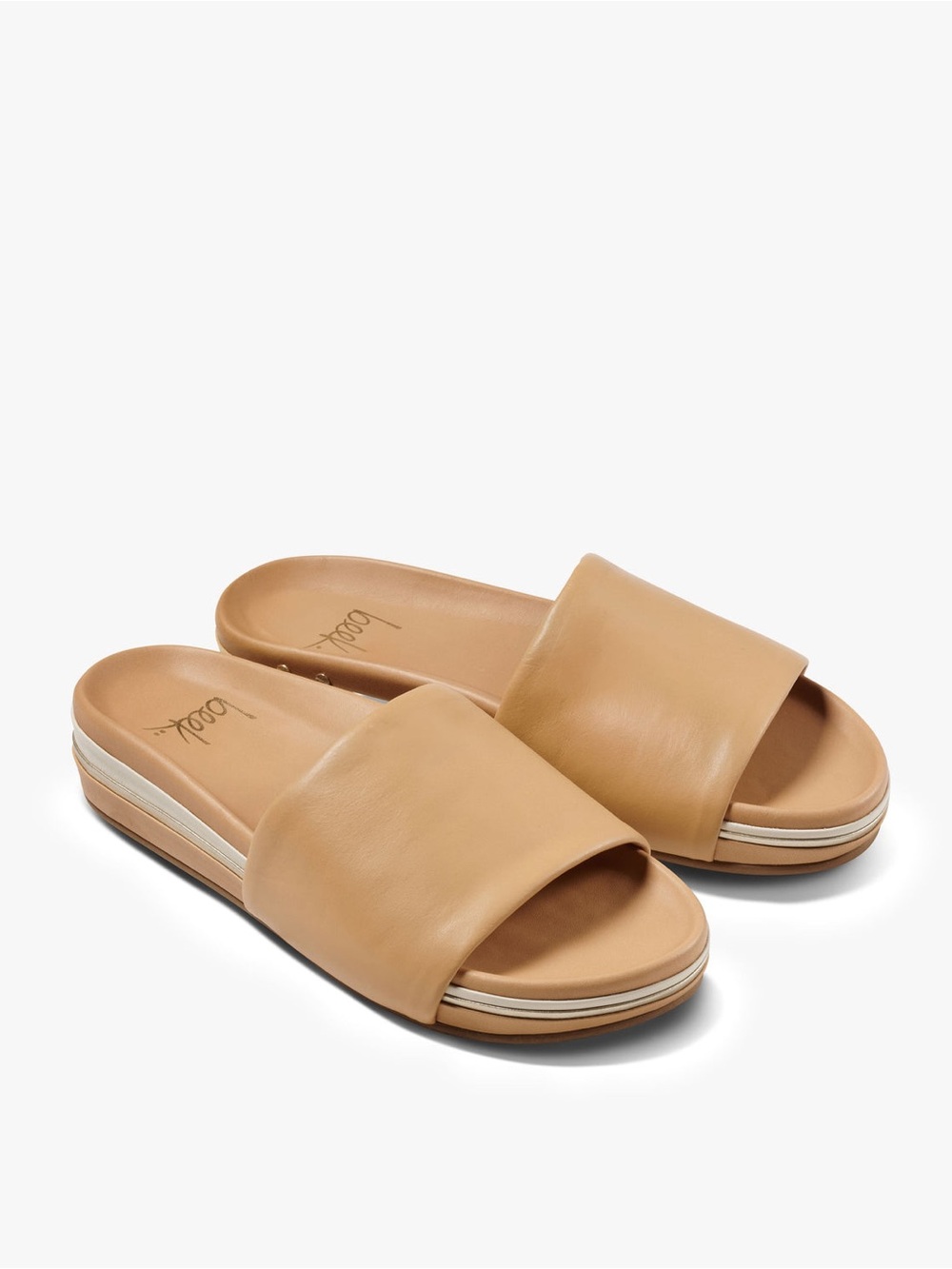 Beek Pelican Stripe Slides Platform Sandal- Color Beach